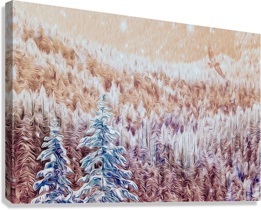 soaring over the hearts of the Kootenais Canvas Print