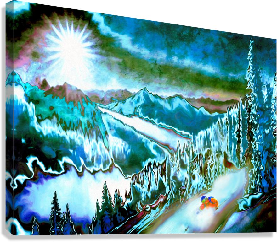 bark at the moon Canvas Print