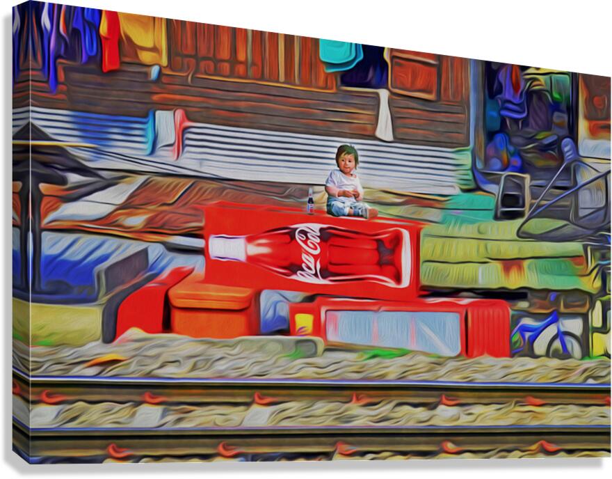 out the window Indo high speed cola conundrum Canvas Print