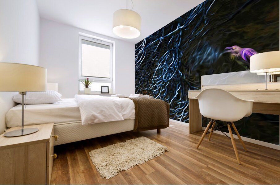 night Caw Cawler : Panoramic Orientation Mural print