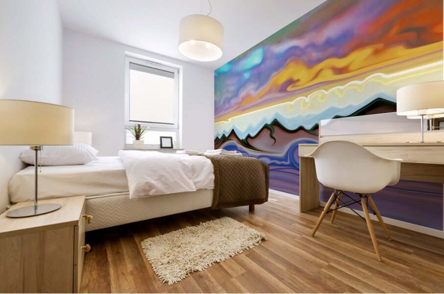 spaces in between Mural print