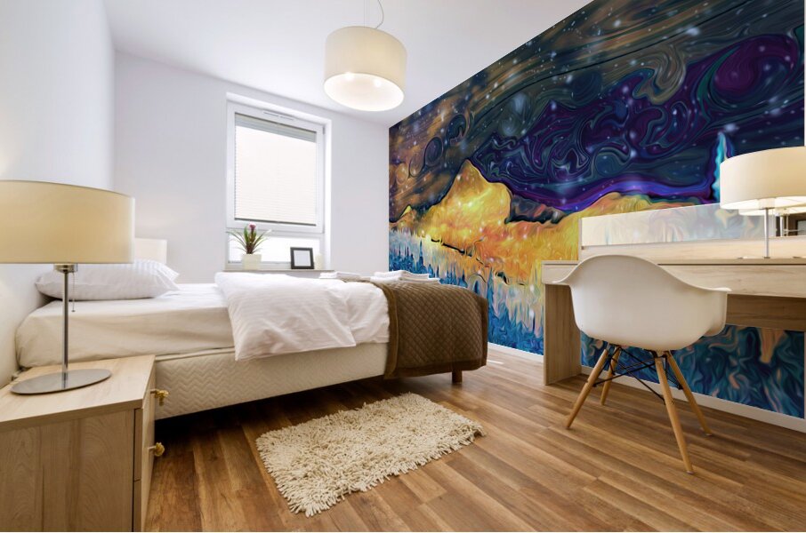 beholding kootenai gold Mural print