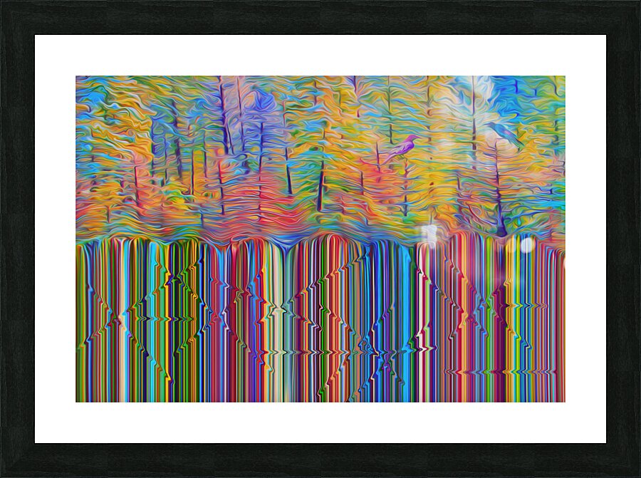 hearts and crows above and below Picture Frame print