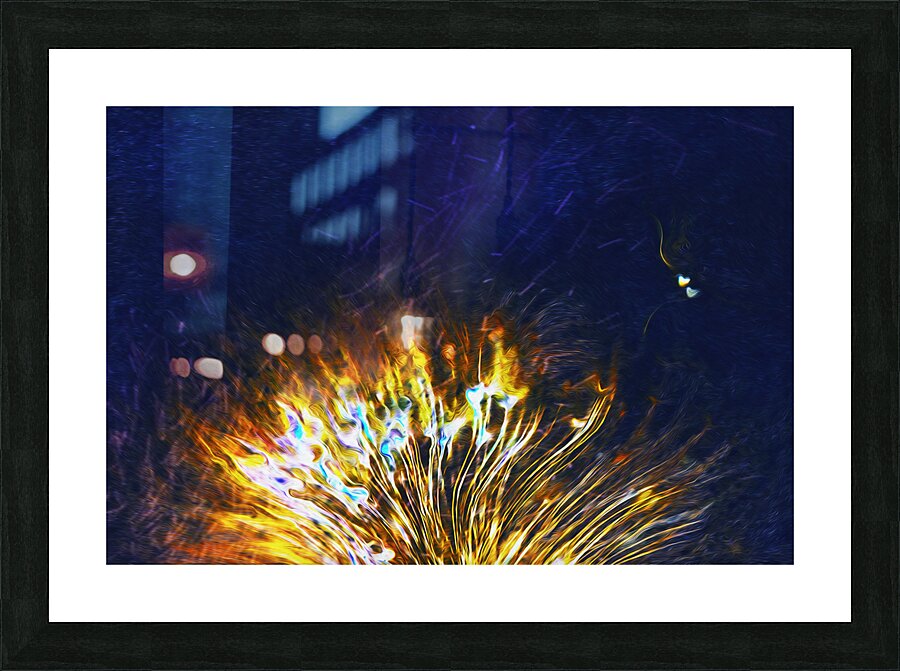 sparks and hearts rising Picture Frame print