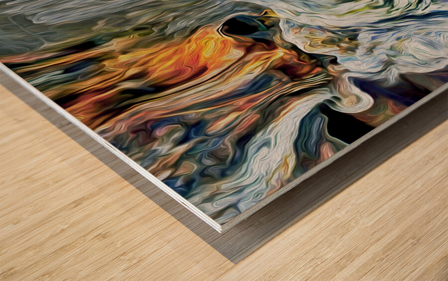 pertrified at low tide Wood print