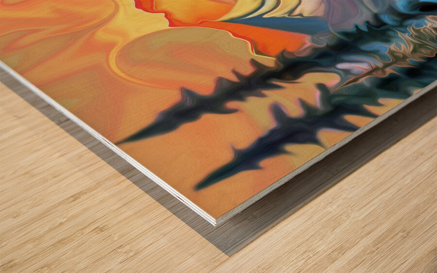 monashee mind tricks : landscape orientation  Wood print